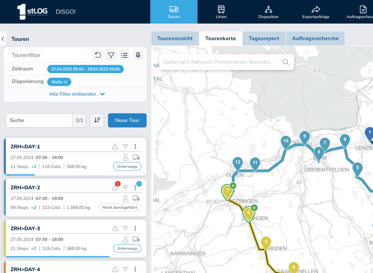 Automatische Routenoptimierung